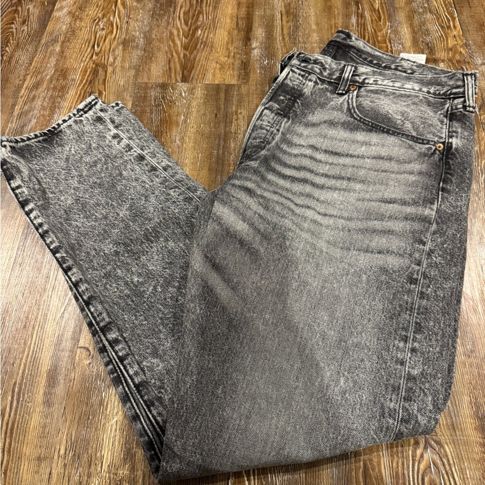 Levi's Black Acid Wash Jeans 501 CT